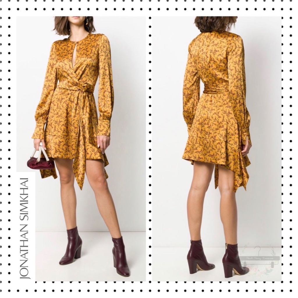 Nwt Jonathan Simkhai - Hammered Silk Dress 6